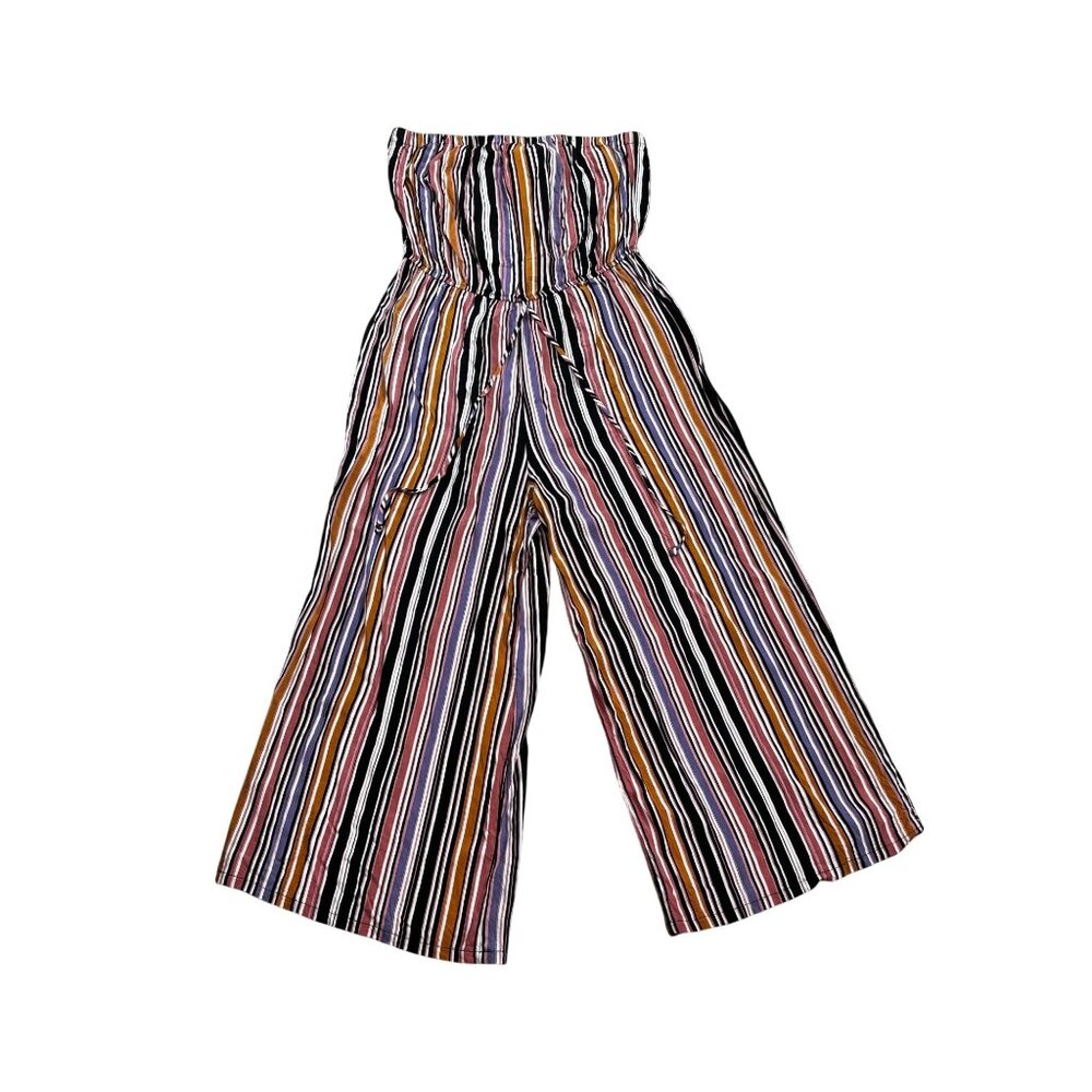 Wide Leg Striped High Waist Pants By Polly & Esther Size L